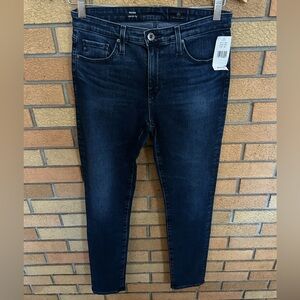NWT AG Jeans The Prima Cigarette Leg Mid-Rise Stretch Jeans Dark Wash Size 26R